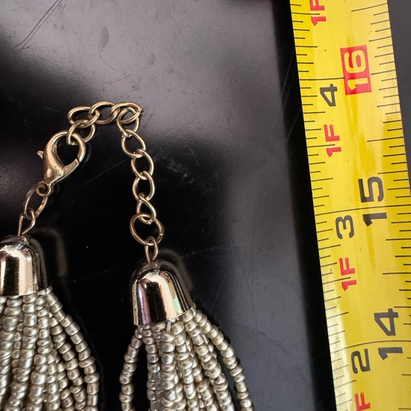 Elegant Multi-Strand Beaded Necklace - Gold and Coppery - Picture 3 of 3